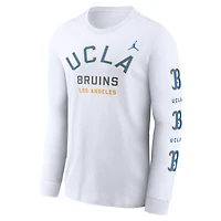 T-shirt à manches longues blanc Jordan Brand UCLA Bruins Primetime Classic Location pour homme