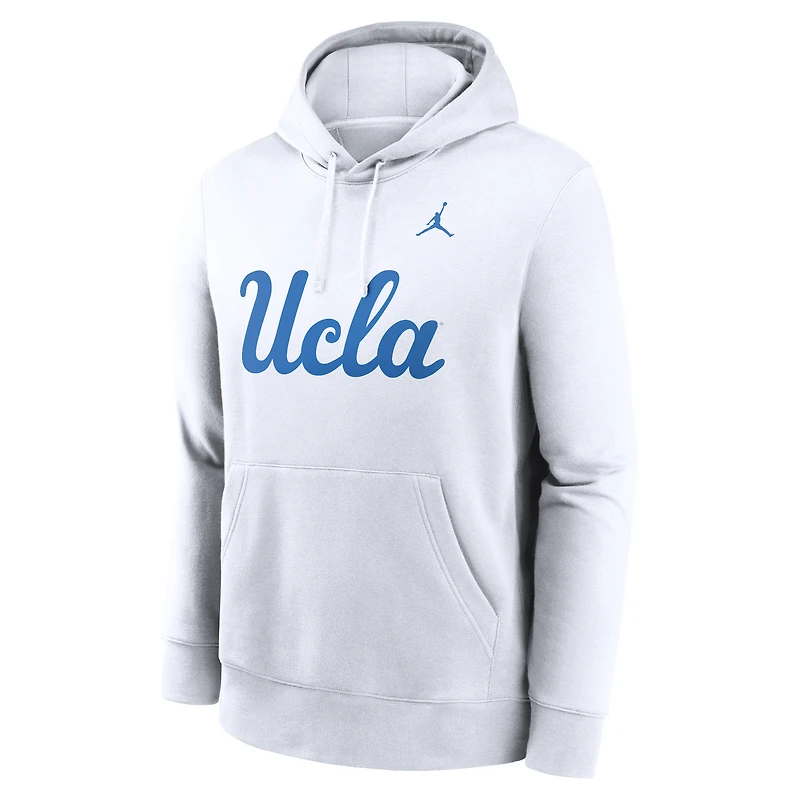 Men's Jordan Brand White UCLA Bruins Primetime Club Fleece Pullover Hoodie