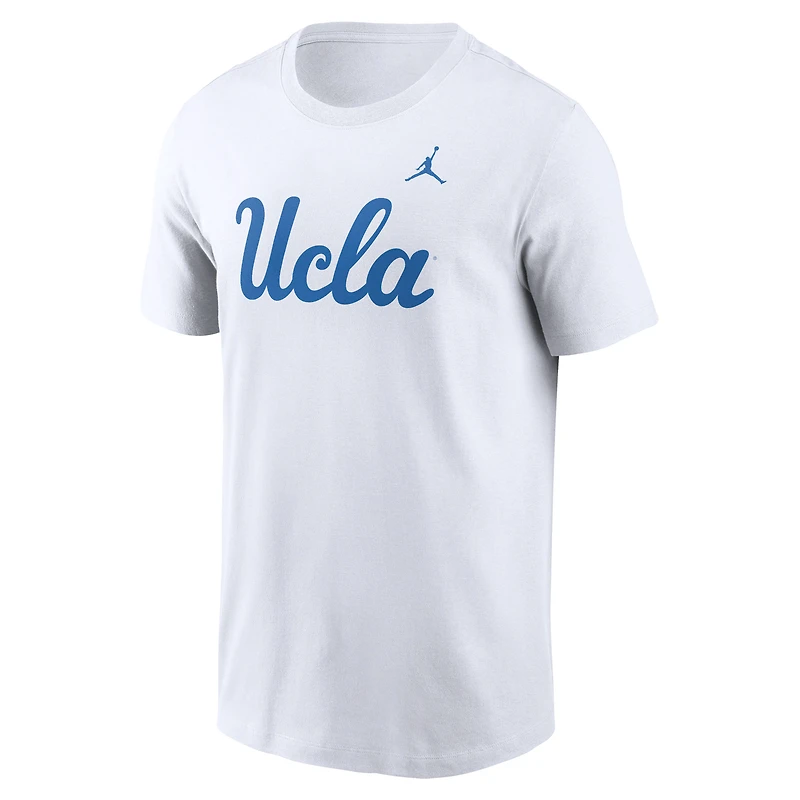 T-shirt Jordan Brand blanc avec logo UCLA Bruins Primetime Evergreen pour homme