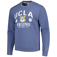 Men's League Collegiate Wear Heather Navy UCLA Bruins Bendy Arch Essential Pullover Sweatshirt