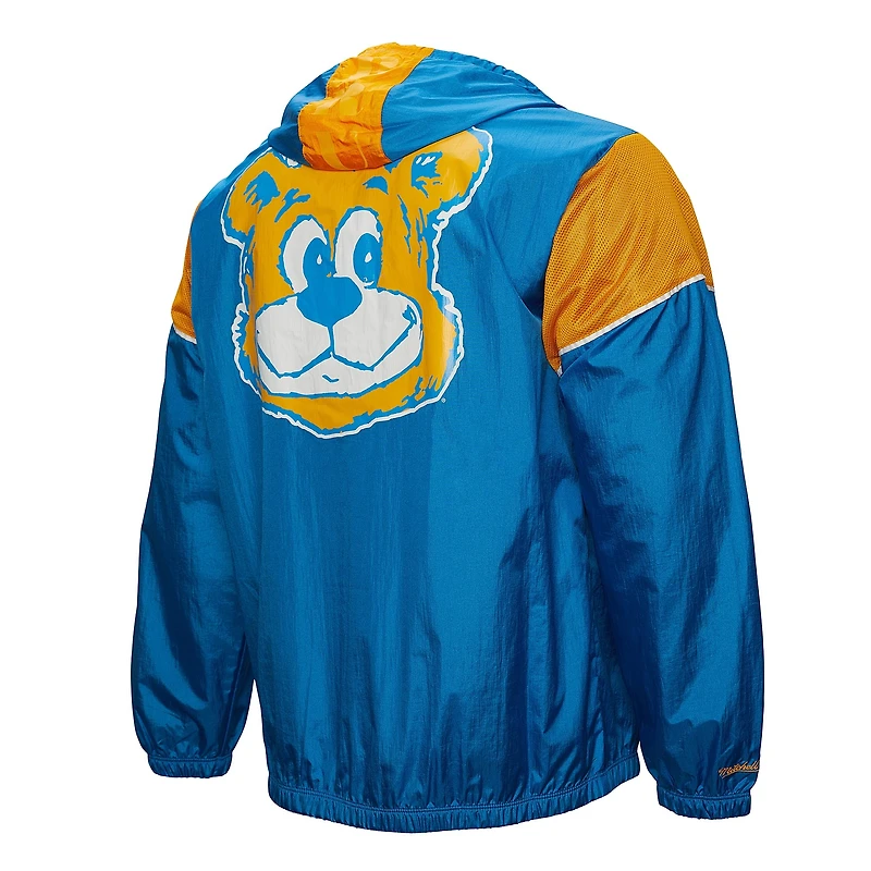 Men's Mitchell & Ness Blue UCLA Bruins Anorak Vintage Logo Half-Zip Hoodie Jacket