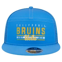 Casquette camionneur New Era bleue à panneau fendu 9FIFTY Snapback des Bruins de l'UCLA pour homme