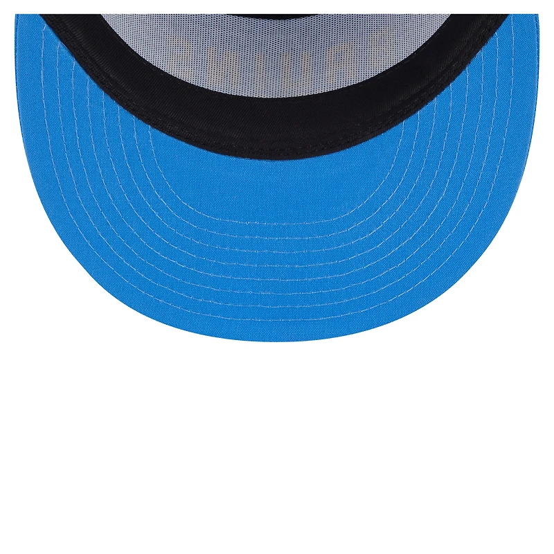 Men's New Era Blue UCLA Bruins Split Panel 9FIFTY Snapback Trucker Hat