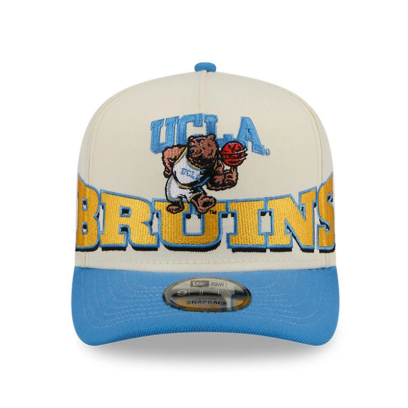 Casquette snapback New Era 9FIFTY A-Frame crème/bleue UCLA Bruins March Madness Historic Collection pour homme