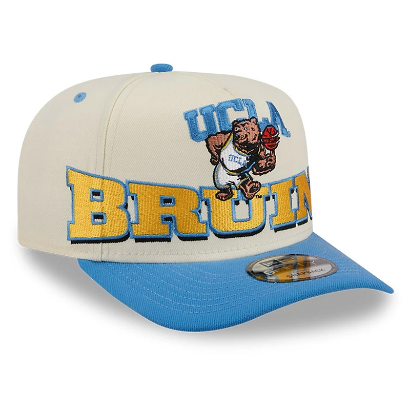 Men's New Era Cream/Blue UCLA Bruins March Madness Historic Collection 9FIFTY A-Frame Snapback Hat
