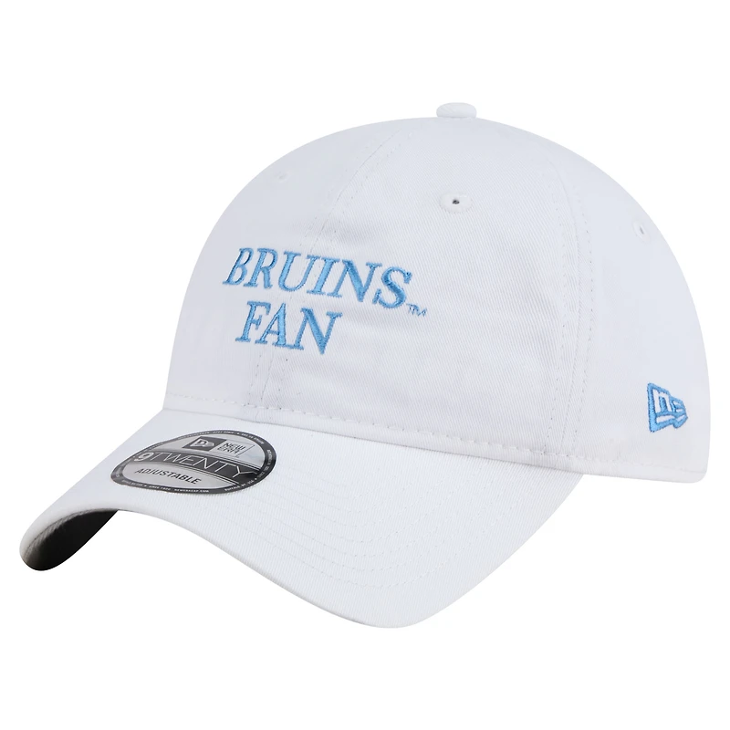 Casquette ajustable New Era blanche UCLA Bruins Fan 9TWENTY pour homme