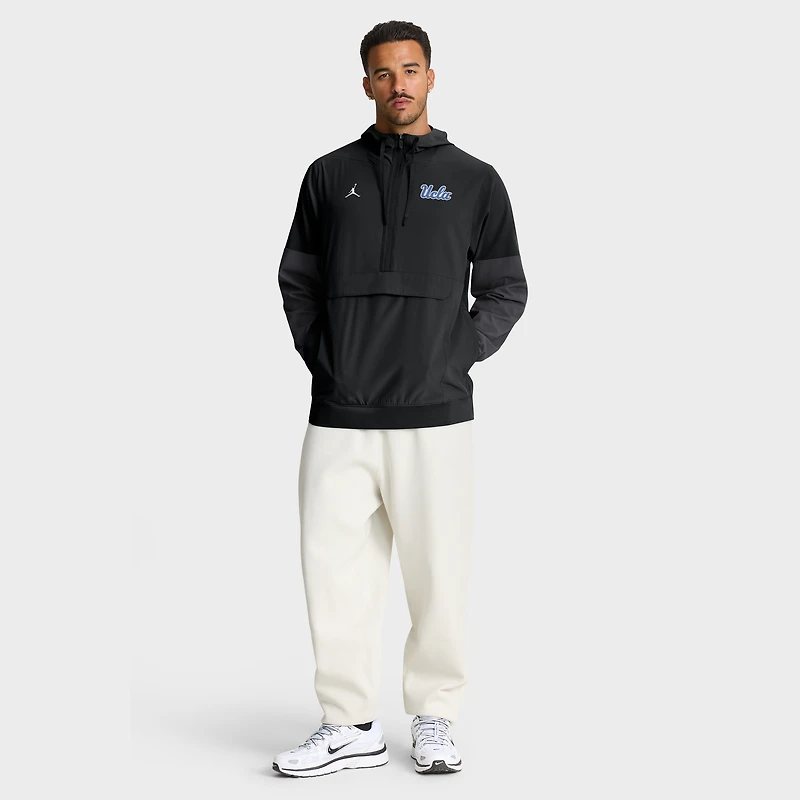 Men's Nike Black UCLA Bruins Anorak Half-Zip Hoodie Jacket