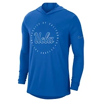 Men's Nike Blue UCLA Bruins Campus Tri-Blend Performance Long Sleeve Hooded T-Shirt