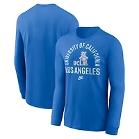 T-shirt à manches longues Nike bleu UCLA Bruins Legacy Arched Logo pour homme