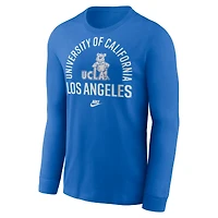 Men's Nike Blue UCLA Bruins Legacy Arched Logo Long Sleeve T-Shirt