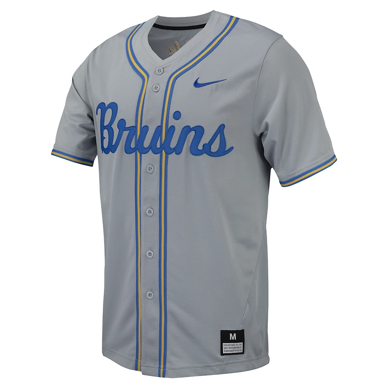 Maillot de baseball Nike gris UCLA Bruins Replica pour hommes