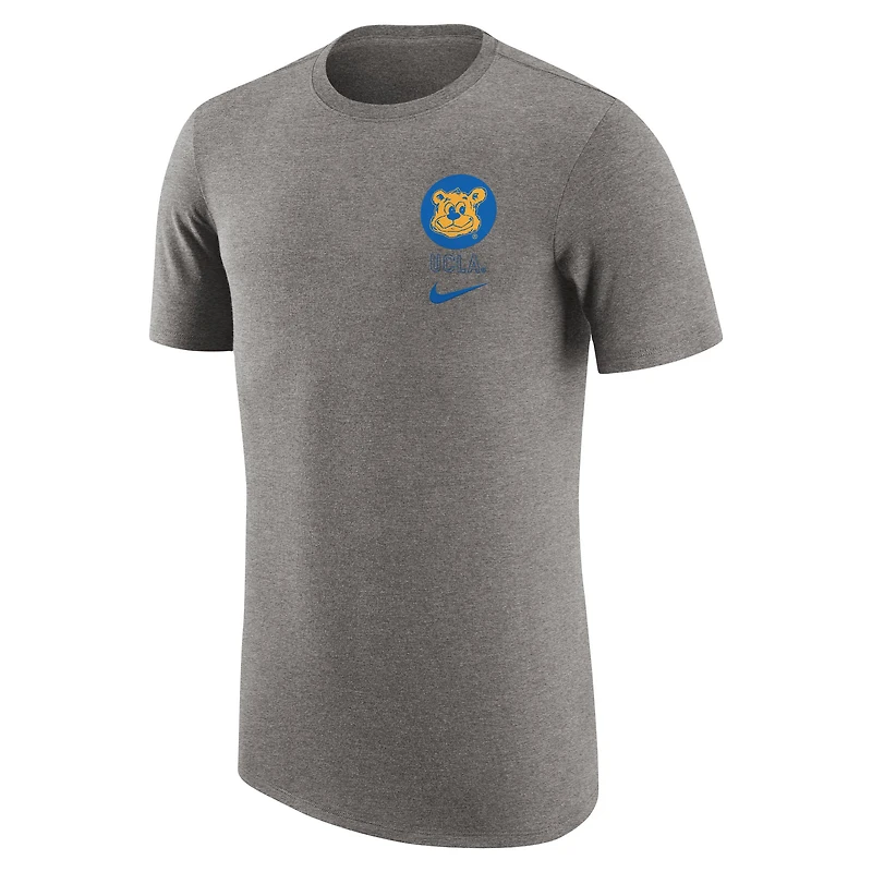T-shirt rétro triple mélange Nike UCLA Bruins pour homme, gris chiné