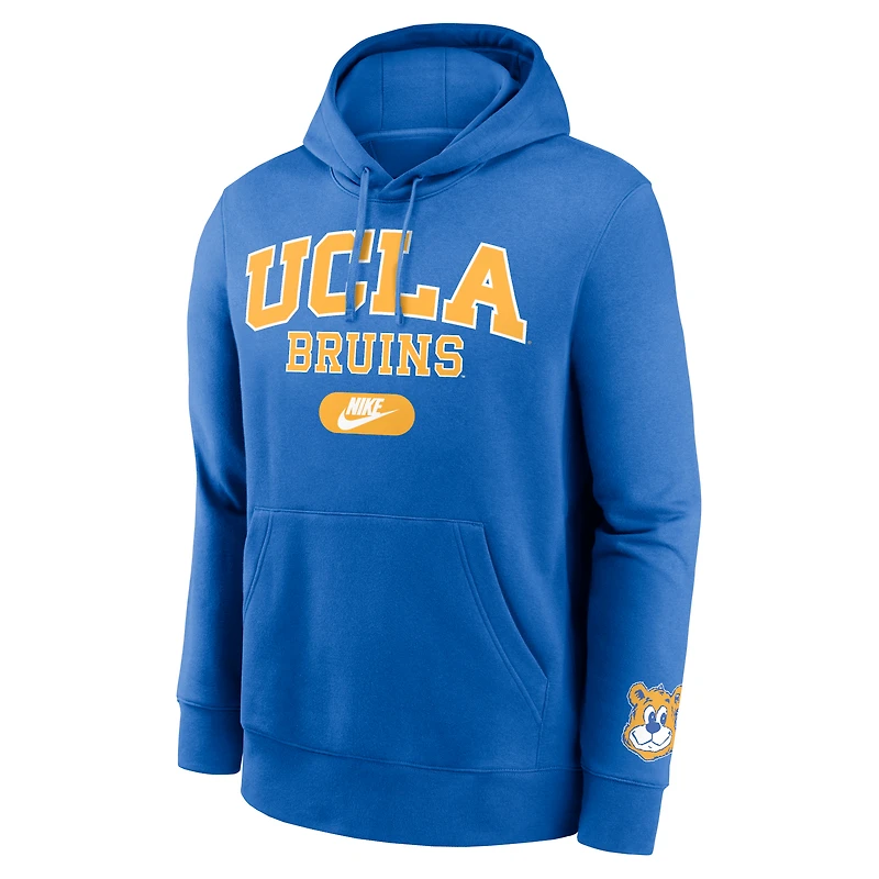 Sweat à capuche Nike bleu clair UCLA Bruins Legacy Foundational Two-Hit Club Performance pour homme