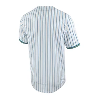 Men's Nike White/Blue UCLA Bruins Pinstripe Replica Full-Button Baseball Jersey