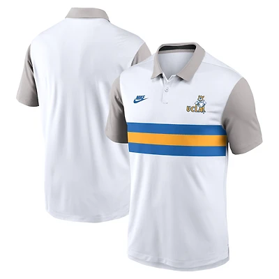 Men's Nike White/Gray UCLA Bruins Athletic Prep Legacy Logo Vapor Dri-FIT Polo