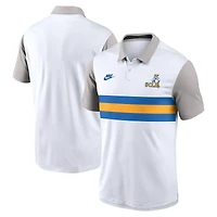 Men's Nike White/Gray UCLA Bruins Athletic Prep Legacy Logo Vapor Dri-FIT Polo