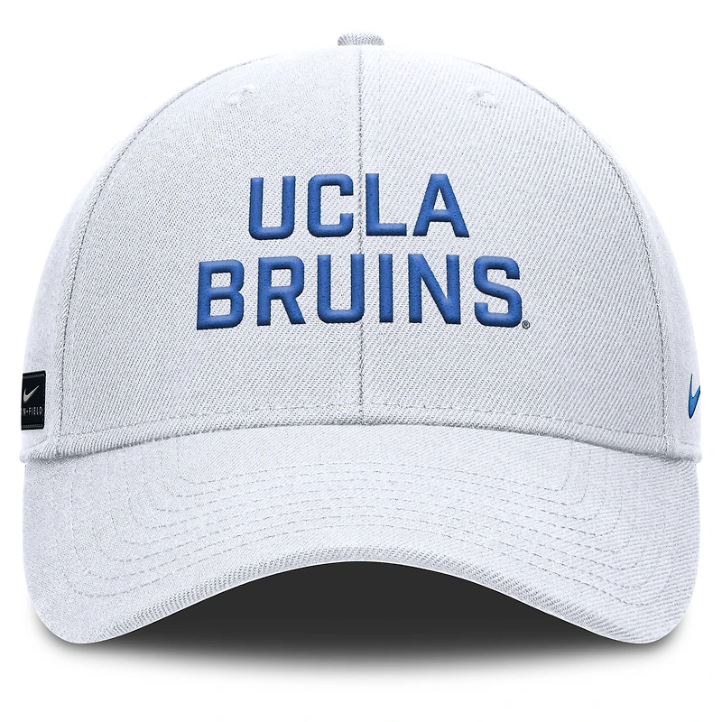 Casquette ajustable Nike blanche UCLA Bruins 2025 Sideline Rise pour homme
