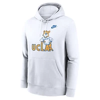 Men's Nike White UCLA Bruins Legacy Logo Club Fleece Pullover Hoodie