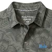 Men's Tommy Bahama Gray UCLA Bruins Palm Fresco Hibiscus IslandZone® Polo