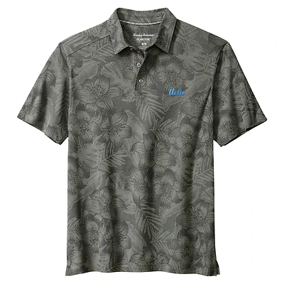Polo Tommy Bahama gris UCLA Bruins Palm Fresco Hibiscus IslandZone® pour homme