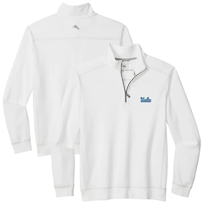 Veste mi-zip Tommy Bahama blanche pour homme des Bruins de l'UCLA à Montego Bay