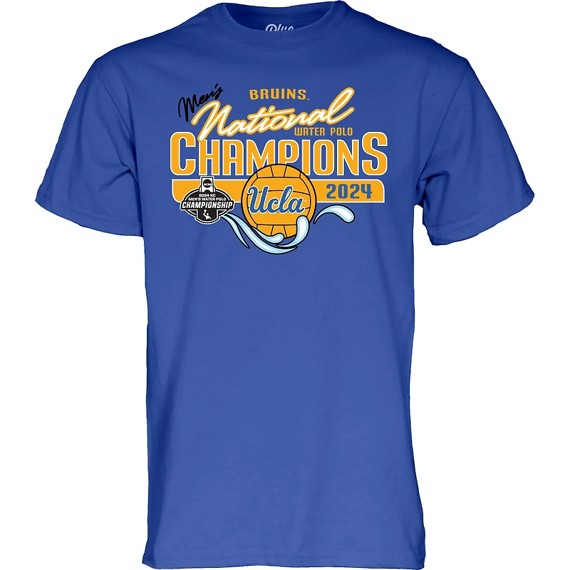 T-shirt unisexe bleu 84 UCLA Bruins 2024 NCAA pour hommes, champions nationaux de water-polo