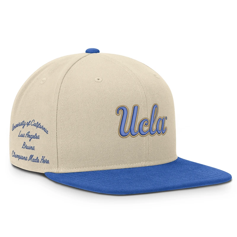 Unisex Jordan Brand  Natural/Blue UCLA Bruins Campus Prep Snapback Hat