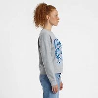Women's Champion  Heather Gray UCLA Bruins Academic Crest Powerblend Crewneck Sweatshirt