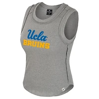 Women's Colosseum Heather Gray UCLA Bruins Beach You Ribbed Tri-Blend Tank Top