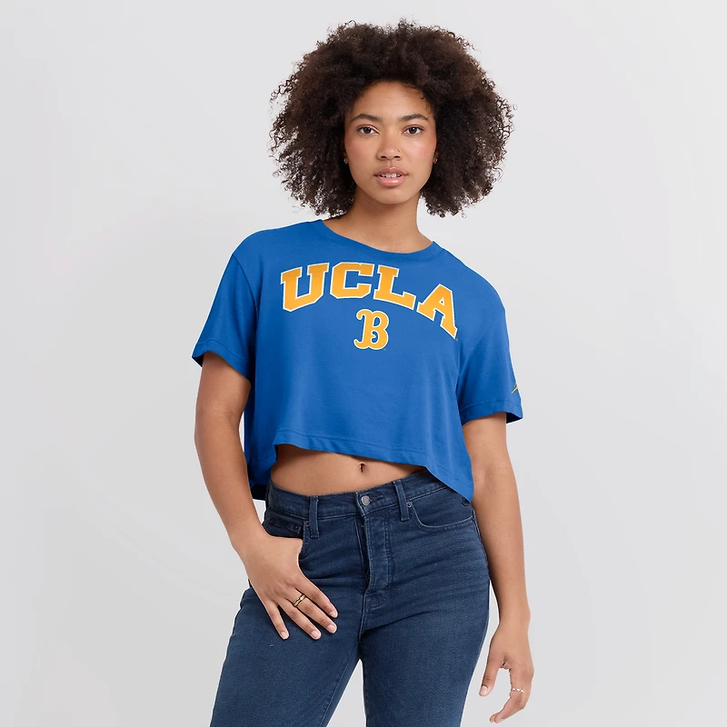 T-shirt court Jordan Brand bleu UCLA Bruins Athletic Prep Arch Dri-FIT pour femme