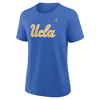 T-shirt Jordan Brand bleu pour femmes avec logo principal des UCLA Bruins