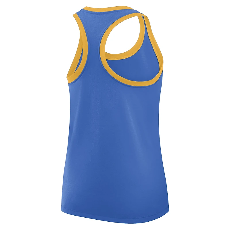 Débardeur Jordan Brand bleu UCLA Bruins Primetime Racerback Tri-Blend pour femme
