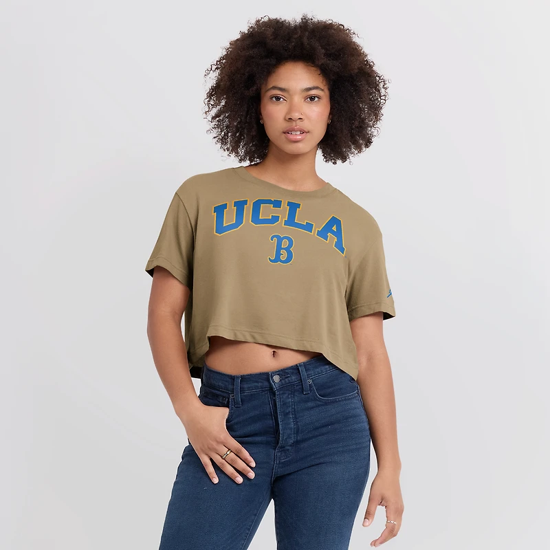 T-shirt court Jordan Brand Tan UCLA Bruins Athletic Prep Arch Dri-FIT pour femme