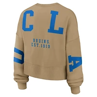 Women's Jordan Brand Tan UCLA Bruins Oversized Phoenix Pullover Sweatshirt