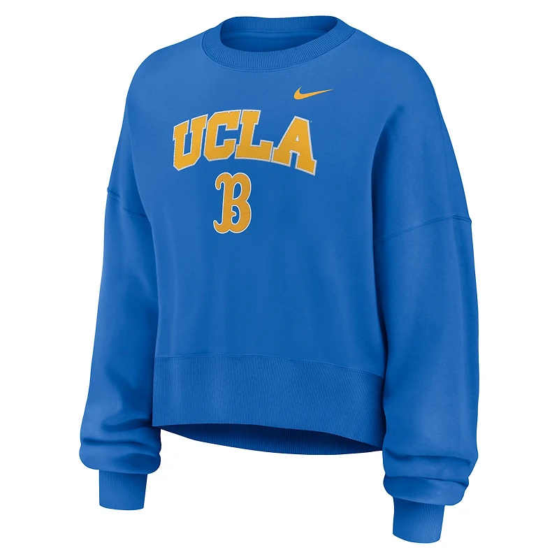 Women's Nike Blue UCLA Bruins Oversized Phoenix Arch Pullover Sweatshirt