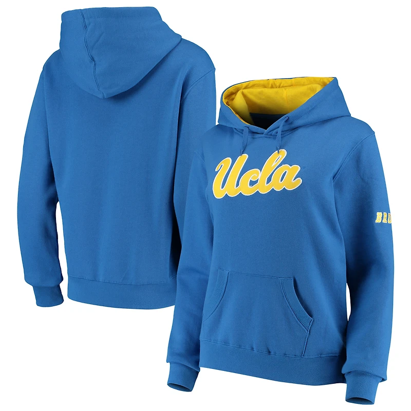 Sweat à capuche Stadium Athletic Blue UCLA Bruins pour femme avec gros logo
