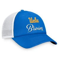 Casquette réglable Top of the World bleu/blanc UCLA Bruins Charm Trucker pour femmes