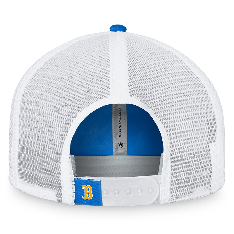 Casquette réglable Top of the World bleu/blanc UCLA Bruins Charm Trucker pour femmes