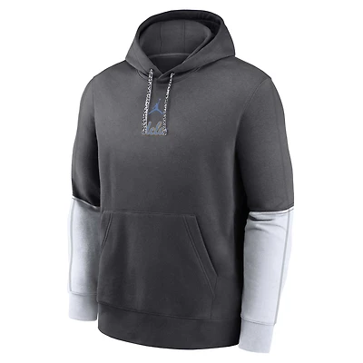 Sweat à capuche en polaire color block UCLA Bruins 2024 Sideline Club pour jeunes Jordan Brand Charcoal