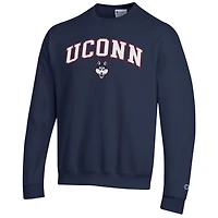 Sweat-shirt à capuche avec logo Arch Over Champion Navy UConn Huskies pour homme