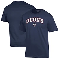 T-shirt à logo arqué Champion Navy UConn Huskies pour homme