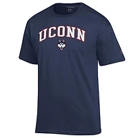 T-shirt à logo arqué Champion Navy UConn Huskies pour homme