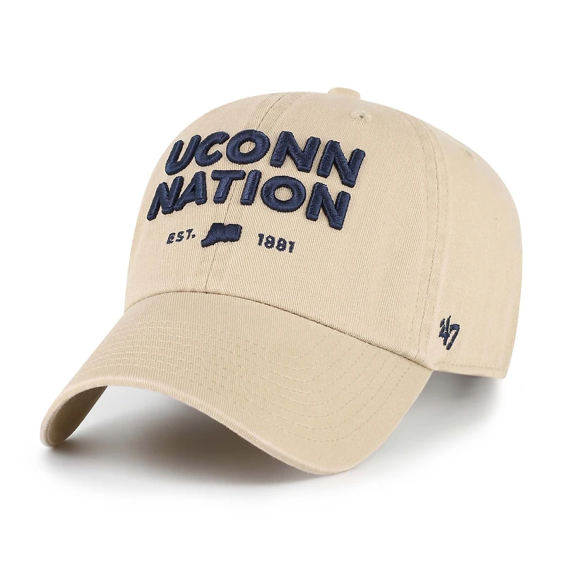 Casquette ajustable « 47 » kaki pour homme des Huskies de l'UConn