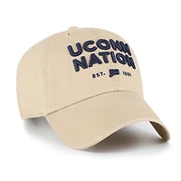 Casquette ajustable « 47 » kaki pour homme des Huskies de l'UConn