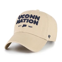 Casquette ajustable « 47 » kaki pour homme des Huskies de l'UConn