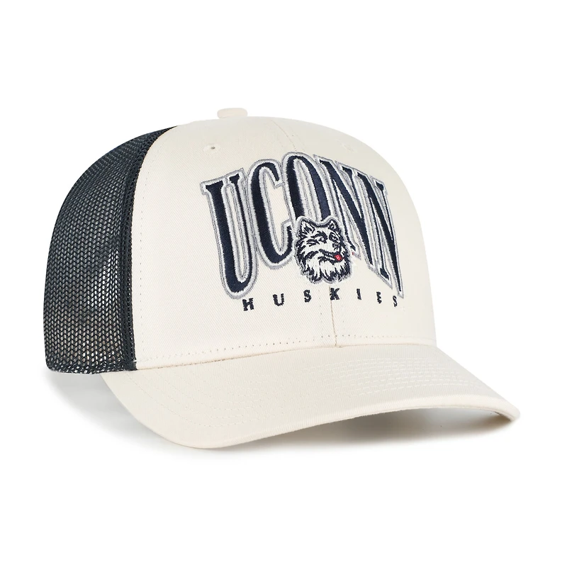 Casquette trucker ajustable pour homme, modèle 47 Natural UConn Huskies Drawbridge