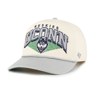 Men's '47 Natural UConn Huskies Pomona Two-Tone Rope Hitch Adjustable Hat