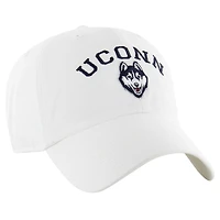 Men's '47 White UConn Huskies Classic Arch Clean Up Adjustable Hat