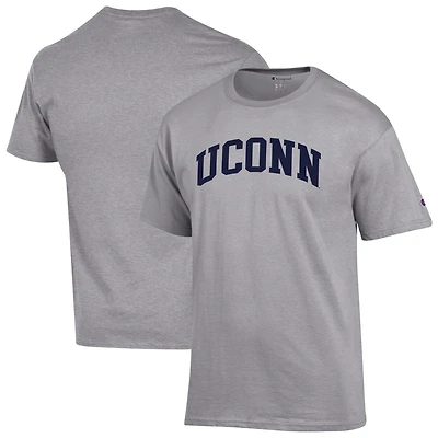 Men's Champion  Heather Gray UConn Huskies Basic Arch T-Shirt