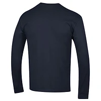 Men's Champion  Heather Gray UConn Huskies Arch Over Logo 2-Hit Long Sleeve T-Shirt